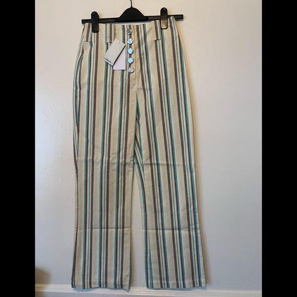 3.1 Phillip Lim striped high waist kick flare pants size XS, NWT - Picture 7 of 13